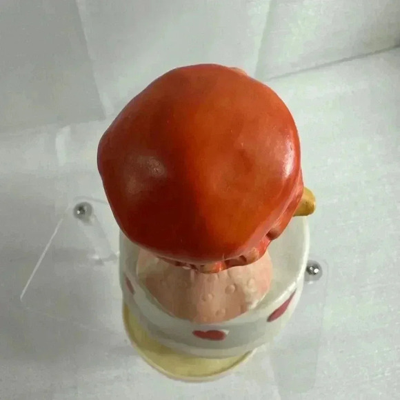 Vtg. 1982 Rotating Music‎ Box Girl as Clown w/Dog red hearts- Works Great - Picture 5 of 7